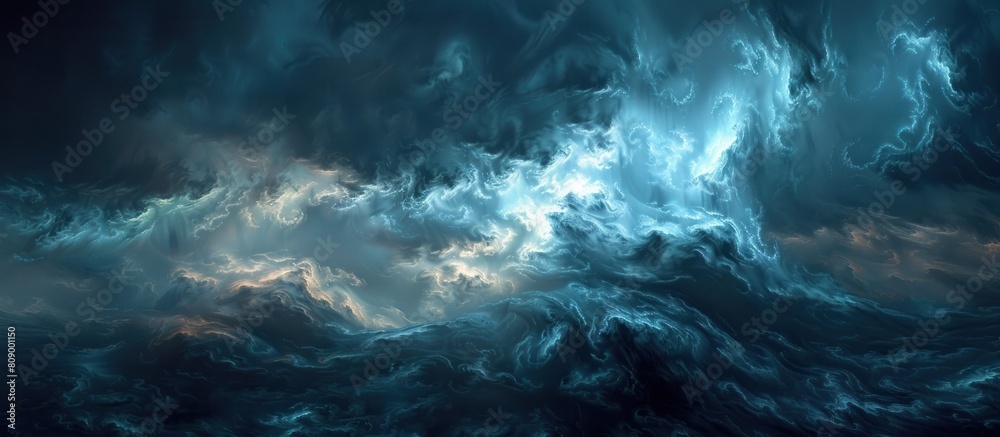 Dynamic D Rendering of Oberon Thunderstorm A Captivating Vision of Atmospheric Power