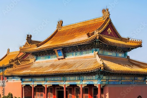 traditional chinese architecture with ornate roofs and intricate details cultural landmark photograph