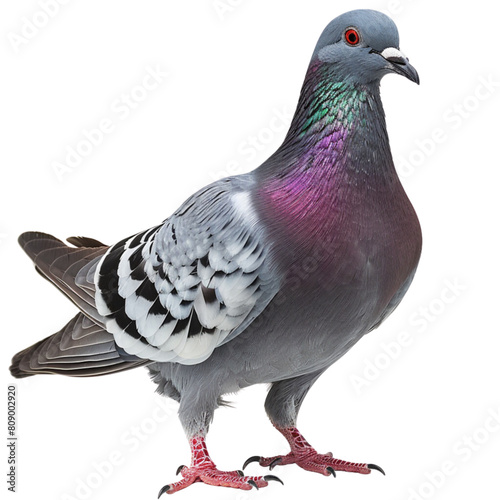 Realistic Pigeon vector color, isolated on a white background