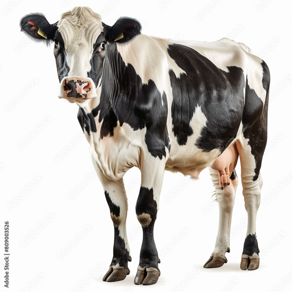 realistic cow vector on white background realistic cow vector on white background