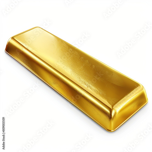 Realistic vector of a golden bar on the white background - vector
