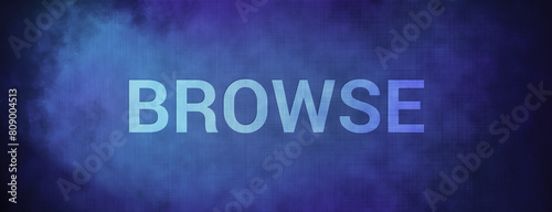 Browse isolated on fabric blue banner background abstract