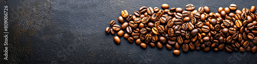 Aroma-rich coffee beans  Dark allure  brewing potential  the essence of morning awakenings.