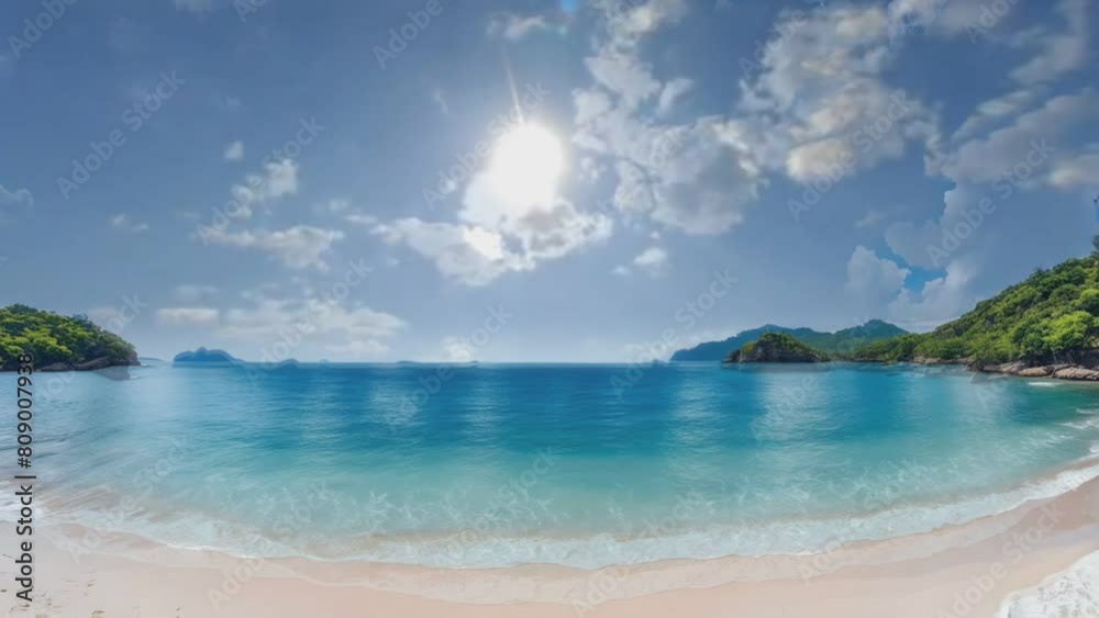 Sandy beach under a vibrant sky. Serene coastal scenery. Sandy beach under a vibrant sky. Serene coastal scenery.