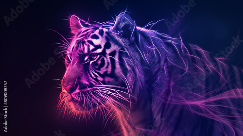 Tigre com luzes - wallpaper