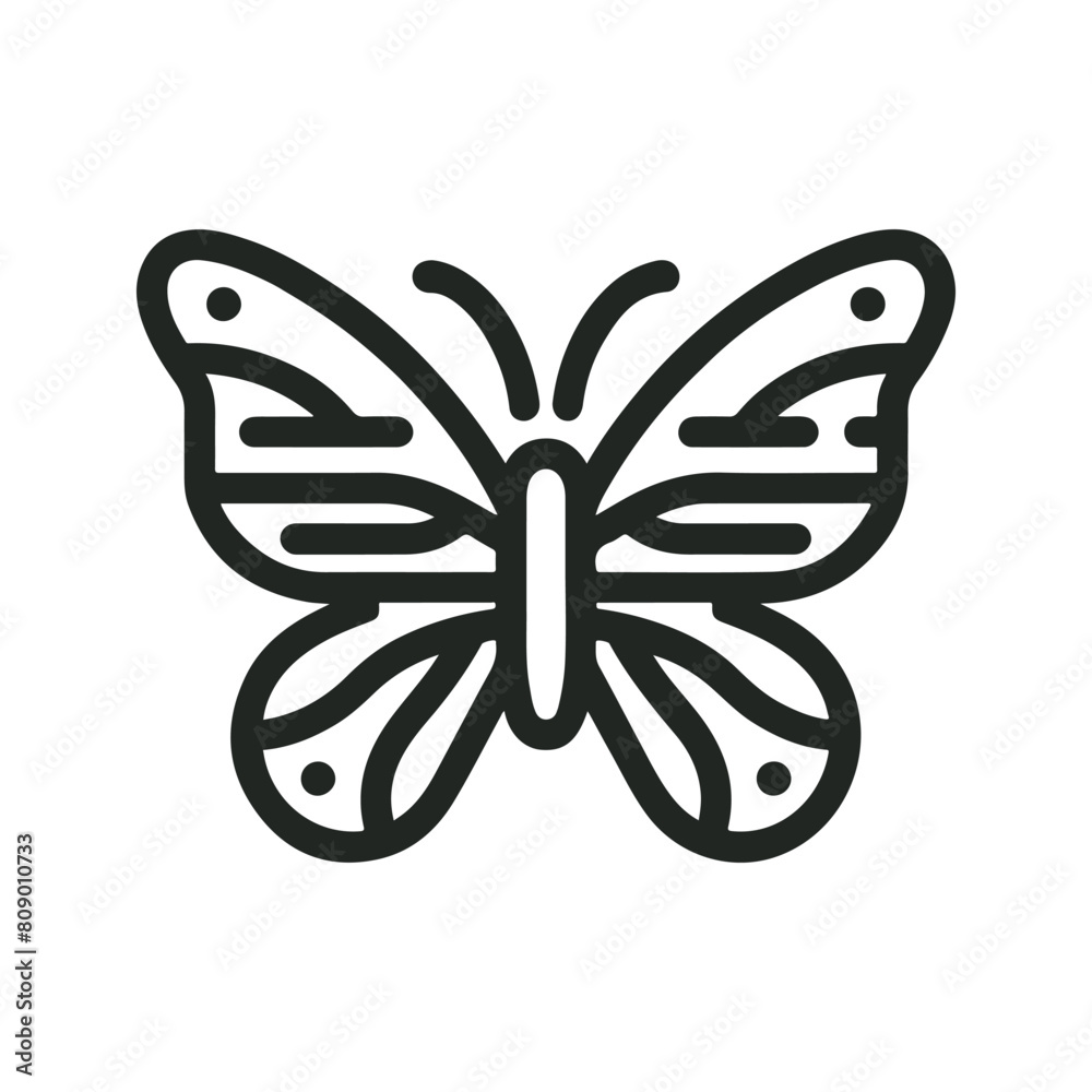 illustration in flat style linear beetle illustration in flat style linear beetle