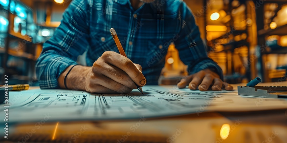 Engineer Drafting Patent Application for Inventive New Concept in Dedicated Workspace Engineer Drafting Patent Application for Inventive New Concept in Dedicated Workspace