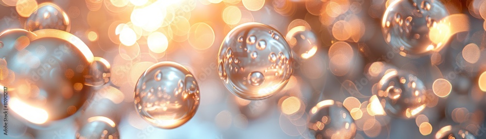 A close up of a bunch of clear spheres A close up of a bunch of clear spheres