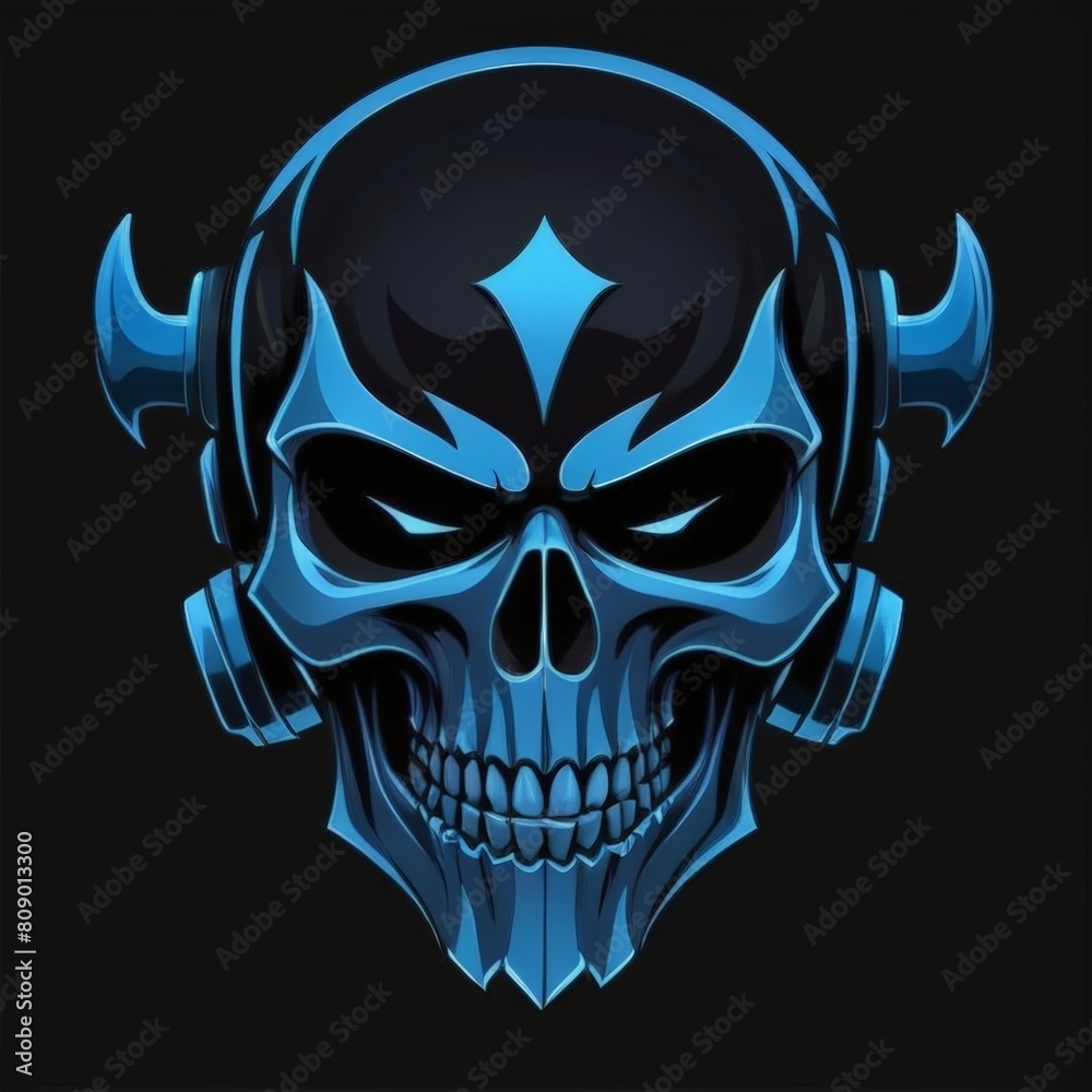Phantom Skull Mascot for Gamers Suitable for E-Sport Logo Phantom Skull Mascot for Gamers Suitable for E-Sport Logo