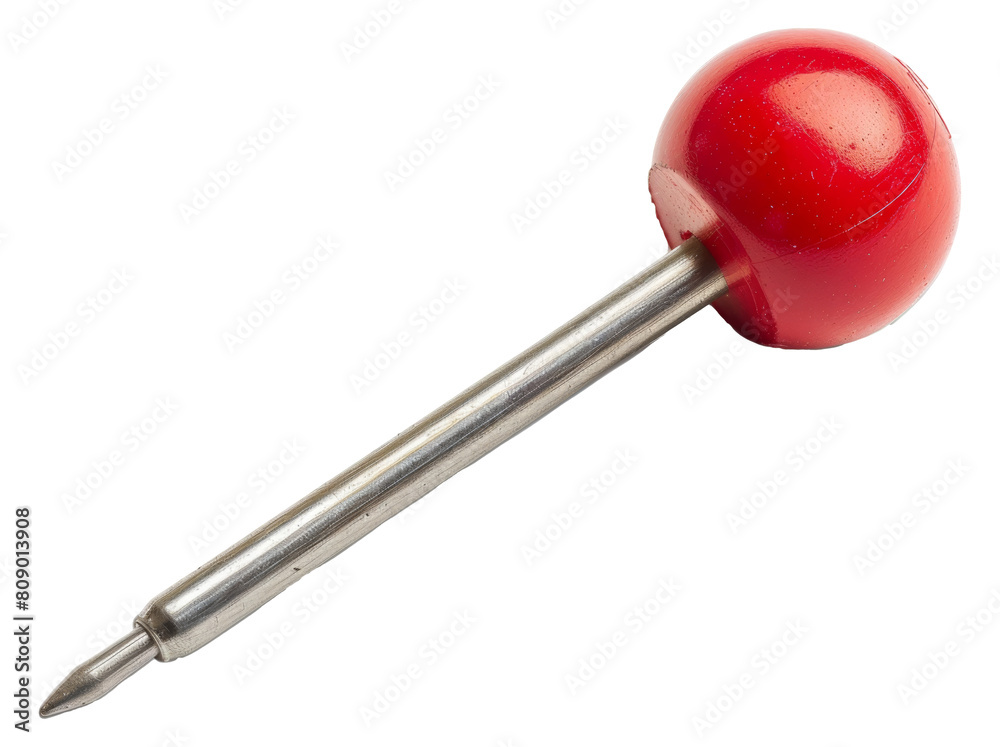 Red pushpin, simple and clear design isolated on transparent background png Red pushpin, simple and clear design isolated on transparent background png