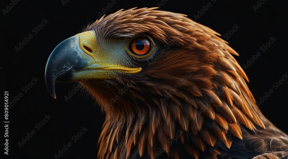 bird of prey with a black background bird of prey with a black background