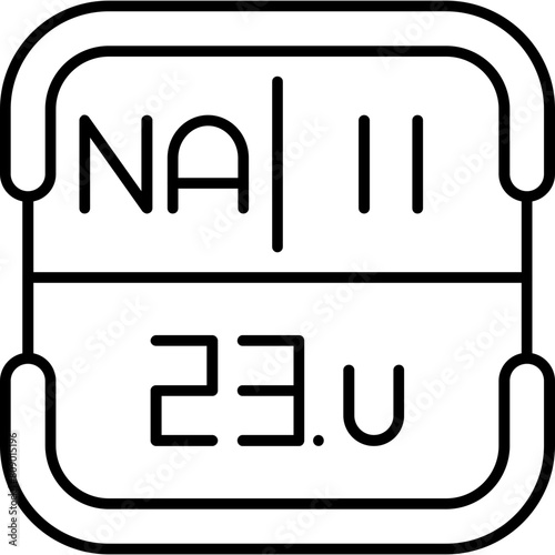 Sodium Periodic Table Element Icon