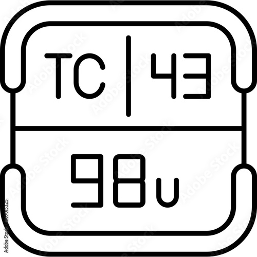 Technetium Periodic Table Element Icon