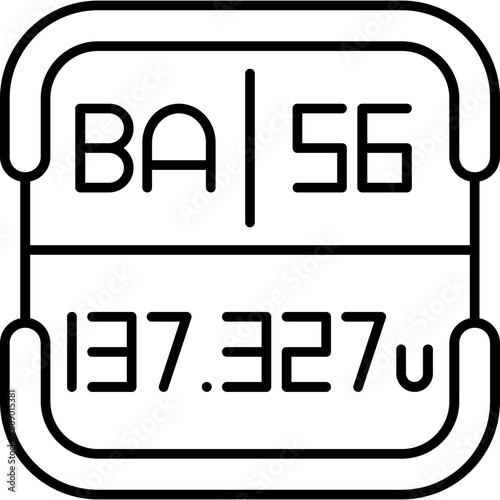 Barium Periodic Table Element Icon