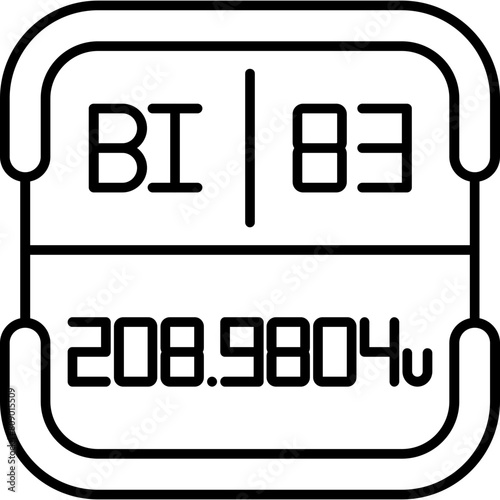 Bismuth Periodic Table Element Icon