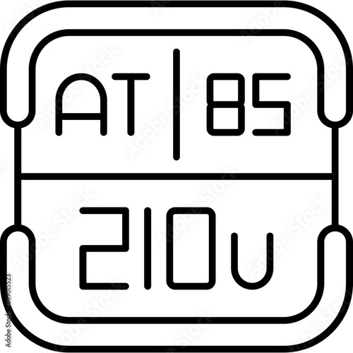 Astatine Periodic Table Element Icon
