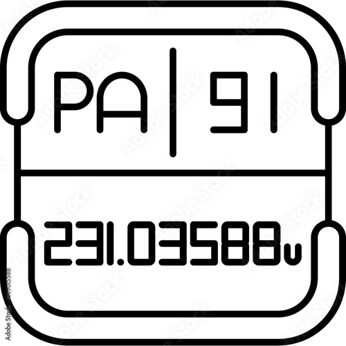 Protactinium Periodic Table Element Icon
