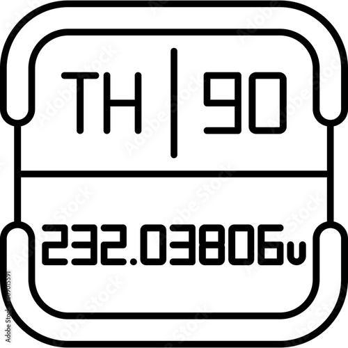 Thorium Periodic Table Element Icon