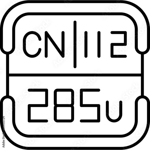 Copernicium Periodic Table Element Icon