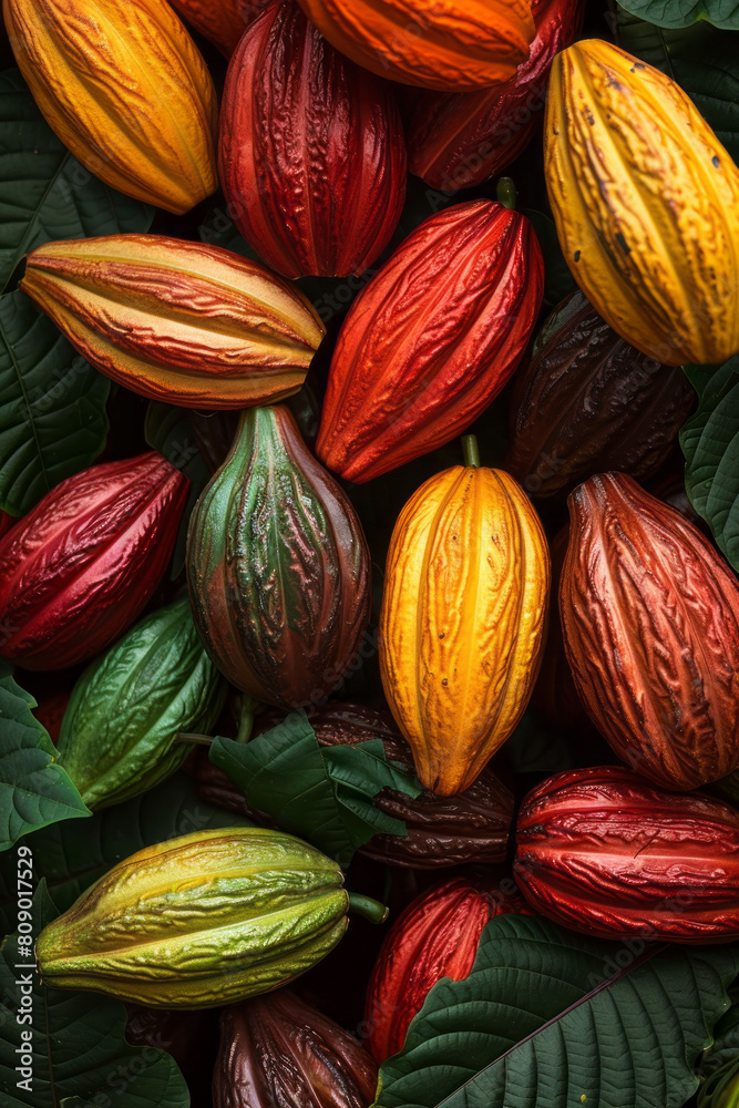 A vibrant depiction of cocoa beans that turn into chocolate ribbons, dancing in the wind, symbolizing freedom and energy, A vibrant depiction of cocoa beans that turn into chocolate ribbons, dancing in the wind, symbolizing freedom and energy,