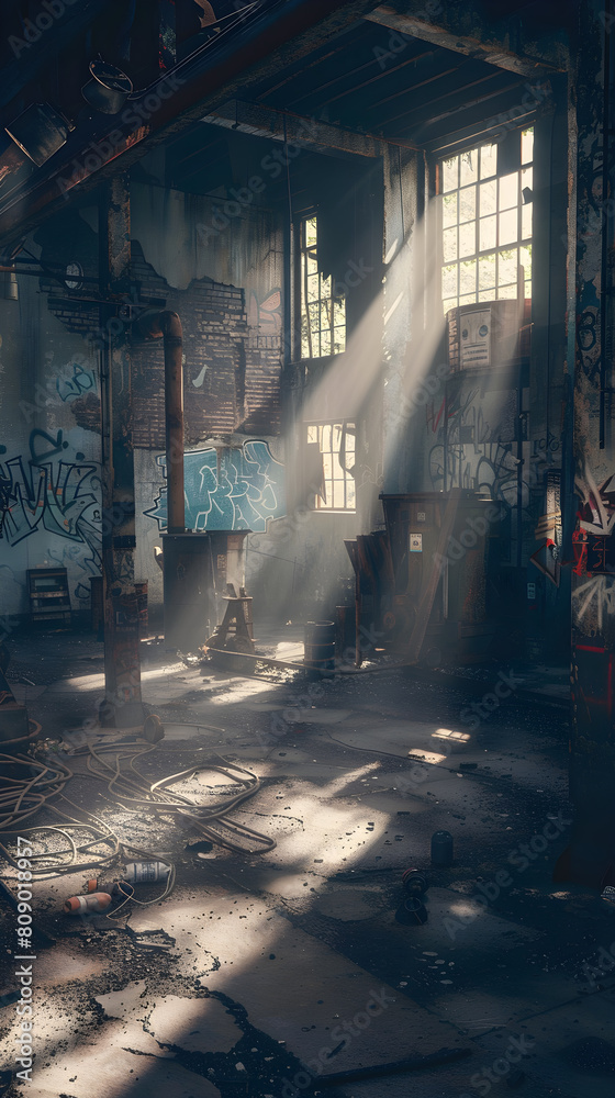 Glimpse into the Past: The Haunting Beauty of Abandoned Industrial Factory through Urban Exploration