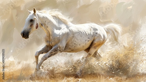 Generate a visual representation of horses embodying elegance photo