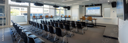 Modern Classroom Environment: A Space Designed for Interactive and Collaborative Learning photo