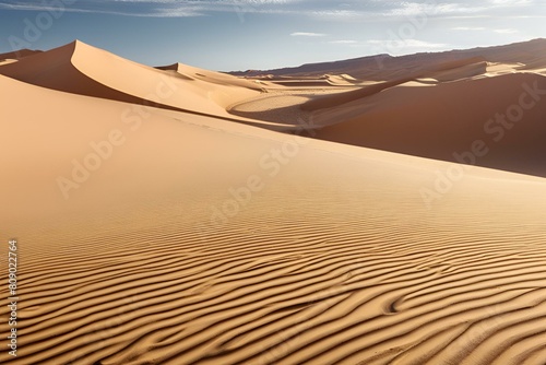 Desert landscape  sand dune with blue sky