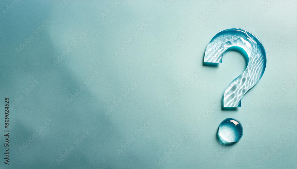 Naklejka premium 水素材のクエスチョンマーク