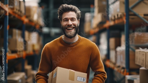 A Smiling Warehouse Employee photo
