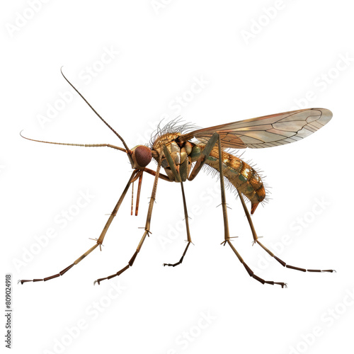 Close up of mosquito isolated on transparent background. © AM
