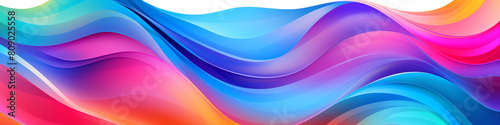 Colorful Abstract Wave Design with Blue and Curved Lines