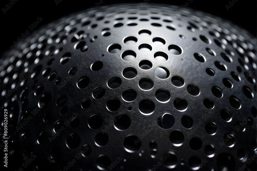 Metallic sphere with geometric perforations. Ideal for tech backgrounds, industrial designs, or 3D modeling references Metallic sphere with geometric perforations. Ideal for tech backgrounds, industrial designs, or 3D modeling references