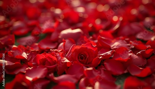 A vibrant assortment of red rose petals that create stunning images