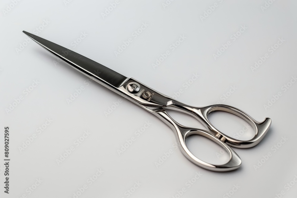 In order to advertise stainless steel scissors interestedly and effectively, they are placed on a white tone color floor. In order to advertise stainless steel scissors interestedly and effectively, they are placed on a white tone color floor.