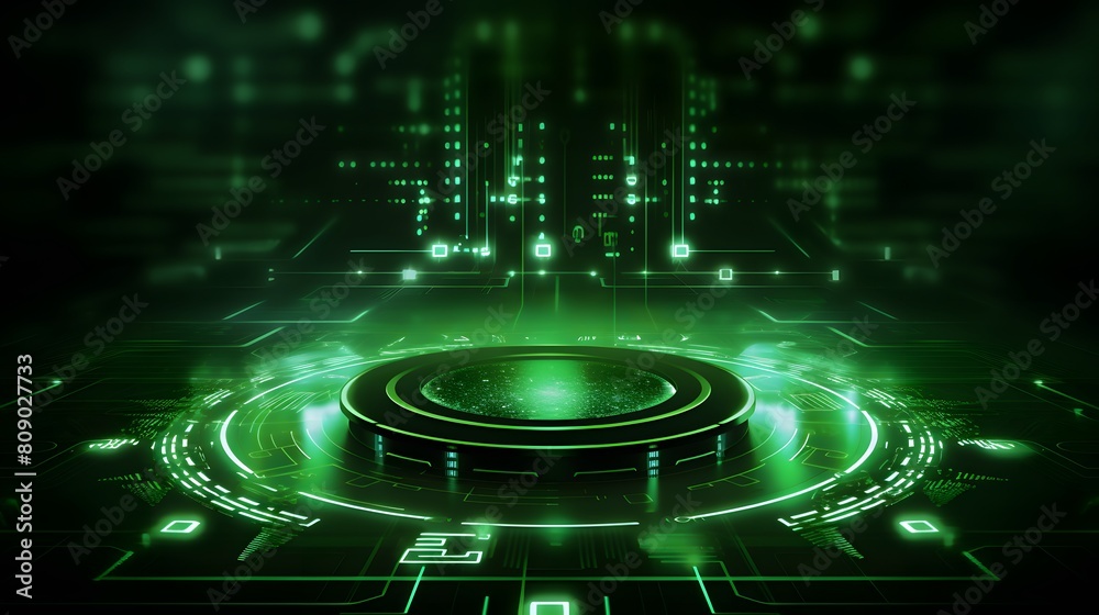 green Abstract technology background circles digital hi-tech technology design background. concept innovation. vector illustration
green Abstract technology background circles digital hi-tech technology design background. concept innovation. vector illustration