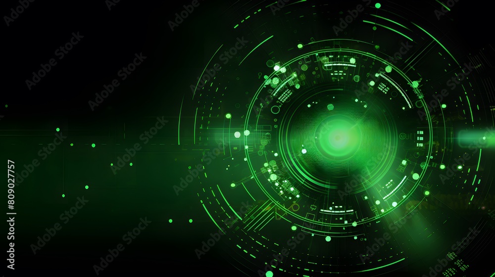 Fototapeta premium green Abstract technology background circles digital hi-tech technology design background. concept innovation. vector illustration
