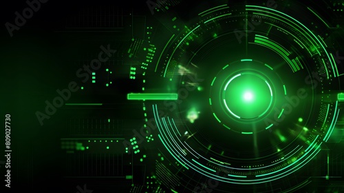  green Abstract technology background circles digital hi-tech technology design background. concept innovation. vector illustration