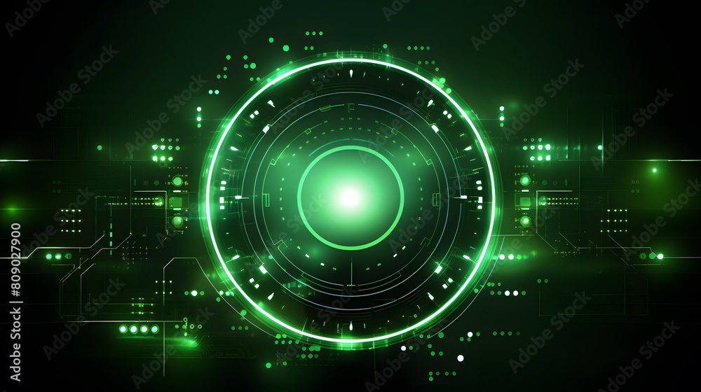 Fototapeta premium green Abstract technology background circles digital hi-tech technology design background. concept innovation. vector illustration