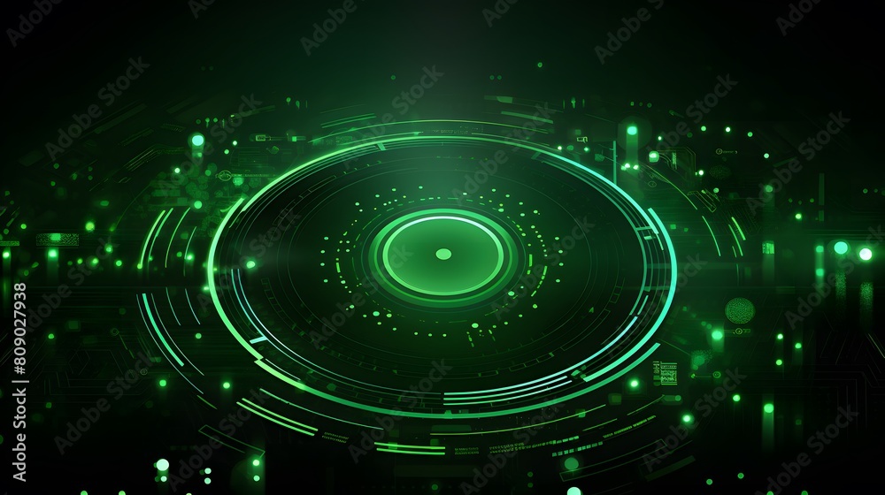 Fototapeta premium green Abstract technology background circles digital hi-tech technology design background. concept innovation. vector illustration