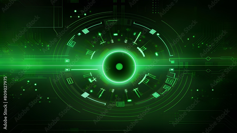 Fototapeta premium green Abstract technology background circles digital hi-tech technology design background. concept innovation. vector illustration