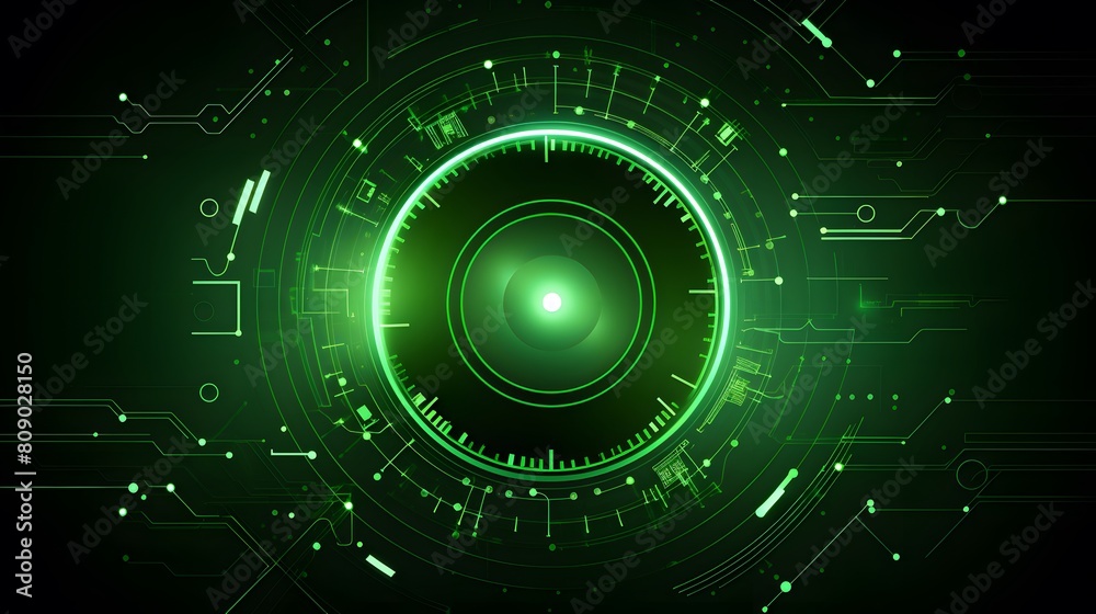Fototapeta premium green Abstract technology background circles digital hi-tech technology design background. concept innovation. vector illustration