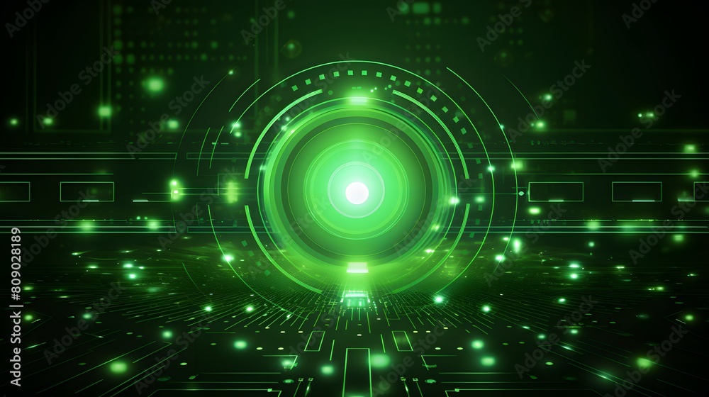 Obraz premium green Abstract technology background circles digital hi-tech technology design background. concept innovation. vector illustration