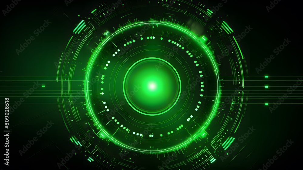
green Abstract technology background circles digital hi-tech technology design background. concept innovation. vector illustration