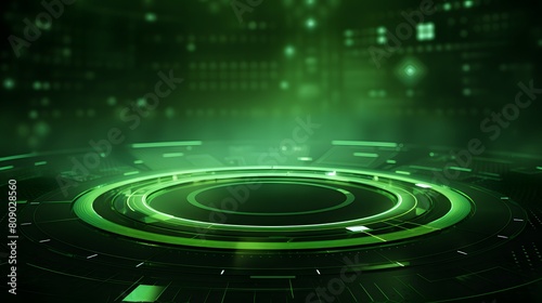 
green Abstract technology background circles digital hi-tech technology design background. concept innovation. vector illustration
