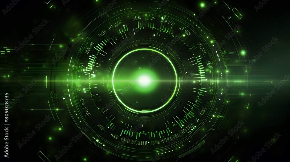 Fototapeta premium green Abstract technology background circles digital hi-tech technology design background. concept innovation. vector illustration