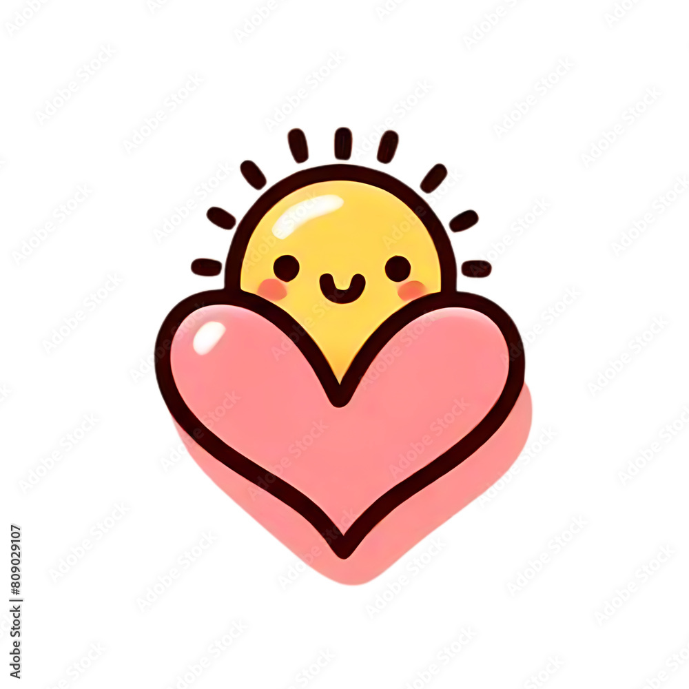 heart with a sun heart with a sun
