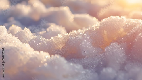 Macro Sugar Crystals Closeup Warm Sunlight Glow Bokeh