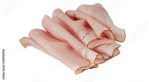 fresh ham cut out isolated transparent background