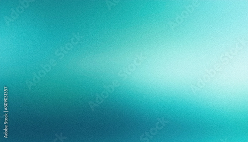 Grainy turquoise and blue gradient perfect for designs photo
